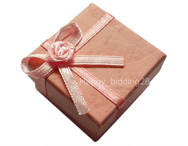 24 wholesale lots pink paper ring earring gift box case