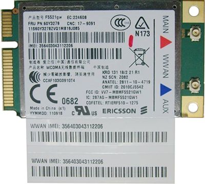 WWAN 3G Gobi1000, Gobi2000, 5530, 5540, F3507g Dùng Cho Dell, IBM, HP - 2