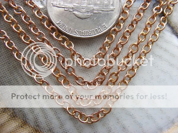 5ft Fancy Solid Copper Round Link Chain Findings lt041  