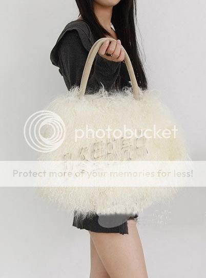 XL YT30 Real Mongolia Lamb Fur Bag Handbag  