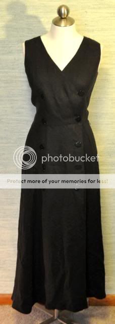 Ellen Tracy Charcoal Linen Dress Size 6 Riding Dress  