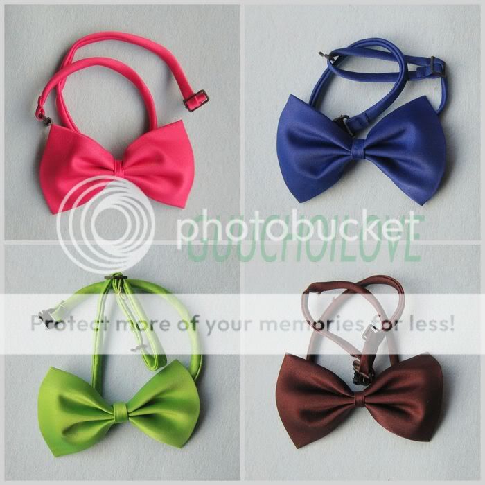 Dog Cat Pet Collar ACCESSORY Bow tie necktie PINK ★  