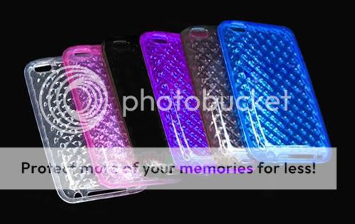 BLACK SOFT TPU GEL SKIN CASE COVER IPOD TOUCH 4TH 4 GEN  