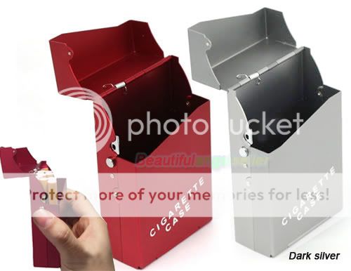 Travel Aluminum Cigar Cigarette Case Box 20 PCS Color 1  